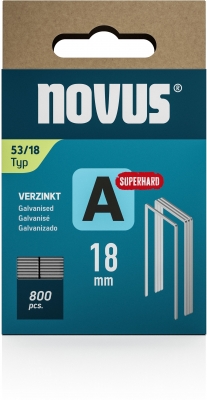 Capse Novus din sarma subtire, A tip 53 super rezistente, 18 mm, 800 buc/cutie